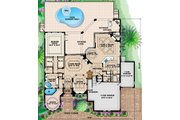 Mediterranean Style House Plan - 4 Beds 4.5 Baths 4310 Sq/Ft Plan #27-427 