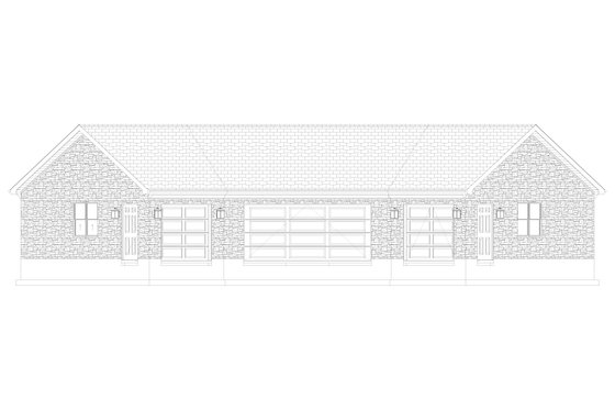 Exterior - Front Elevation 5 for European House Plan #1060-167, 0 bath