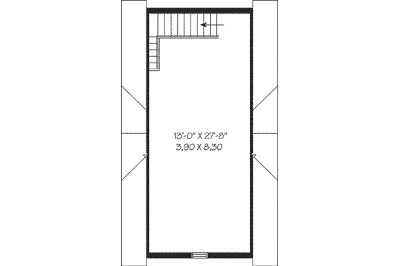 Home Plan - Floor Plan - Upper Floor for Colonial House Plan #23-435, 0 bath