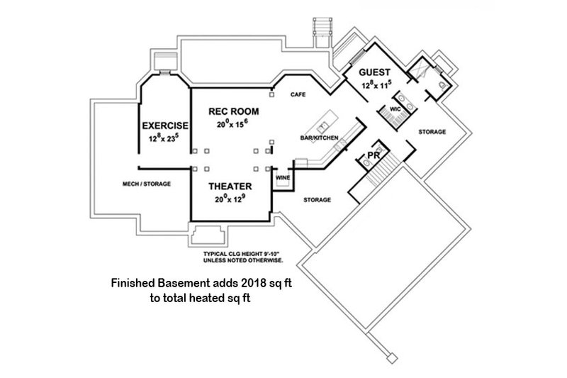Dream House Plan - Optional Finished Basement