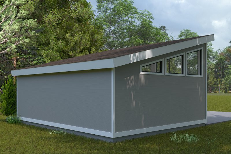 Dream House Plan - Exterior - Rear Elevation 1 for Contemporary House Plan #1060-284, 0 bath