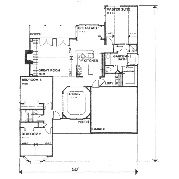 Traditional Floor Plan - Main Floor Plan #30-161