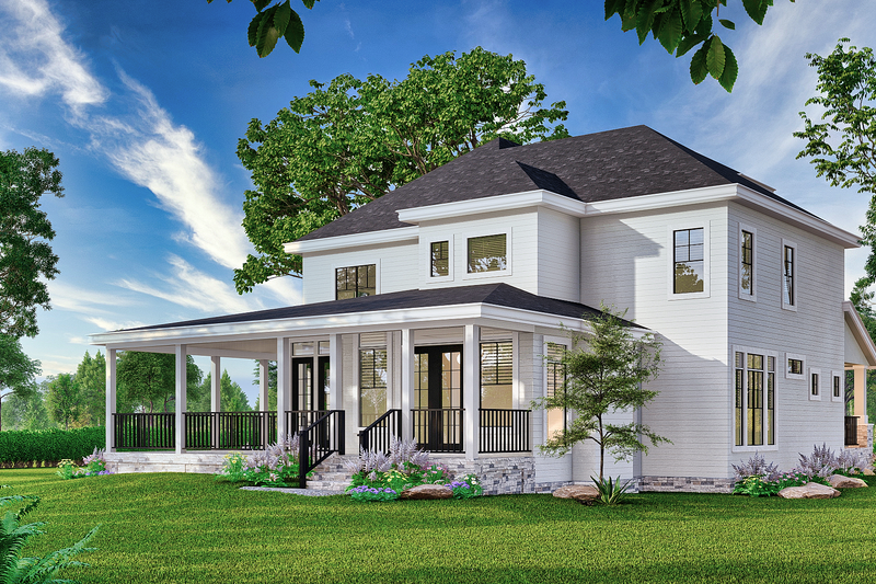 House Design - Exterior - Rear Elevation for Craftsman House Plan #119-450 - 4 bed, 4 bath