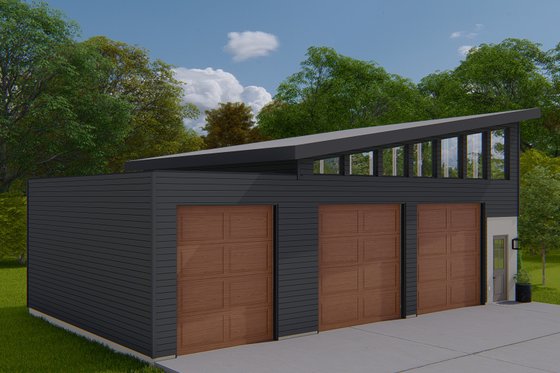 Exterior - Front Elevation 4 for Modern House Plan #1060-144, 0 bath