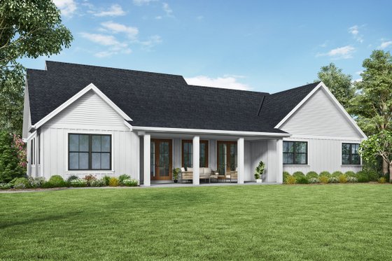 Exterior - Rear Elevation for Contemporary House Plan #48-1000 - 3 bed, 2.5 bath