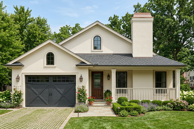 Exterior - Front Elevation 2 for European House Plan #30-133 - 3 bed, 2 bath