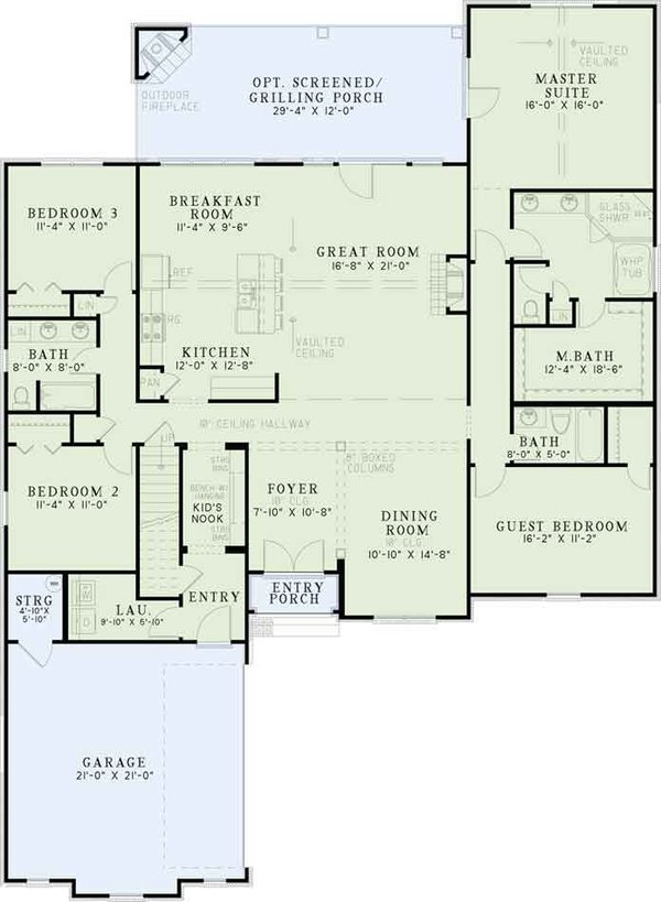 Dream House Plan - European Floor Plan - Main Floor Plan #17-3466