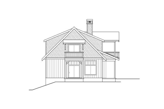 Exterior - Other Elevation for Cottage House Plan #124-1204 - 1 bed, 2 bath