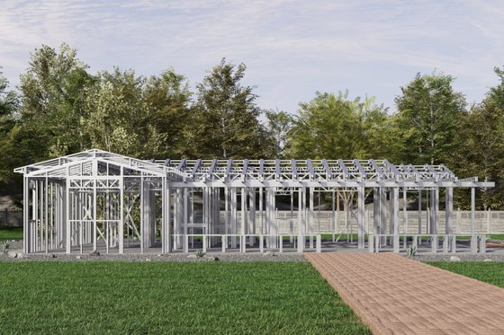 Exterior - Front Elevation 5 for Mediterranean House Plan #1106-30 - 2 bed, 2 bath