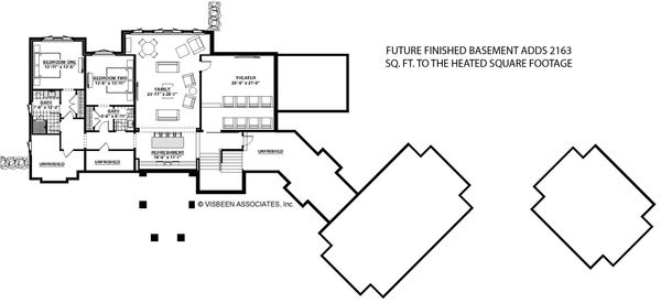 Traditional Floor Plan - Lower Floor Plan #928-329