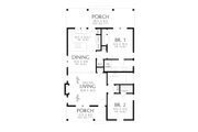 Cottage Style House Plan - 2 Beds 2 Baths 1058 Sq/Ft Plan #48-1122 