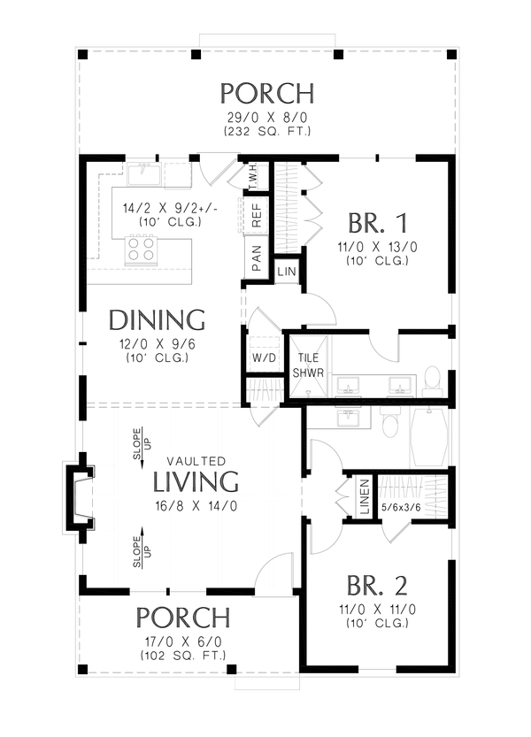 Cottage Floor Plan - Main Floor Plan #48-1122