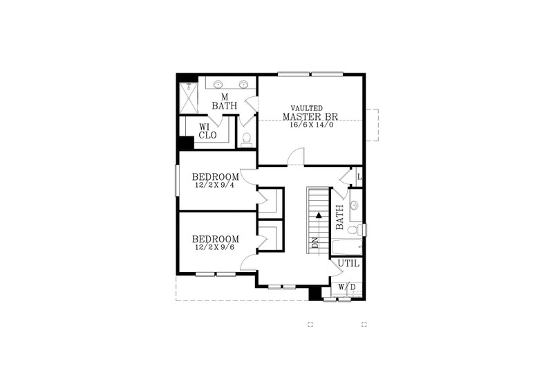 House Design - Floor Plan - Upper Floor for Craftsman House Plan #53-712 - 3 bed, 2.5 bath