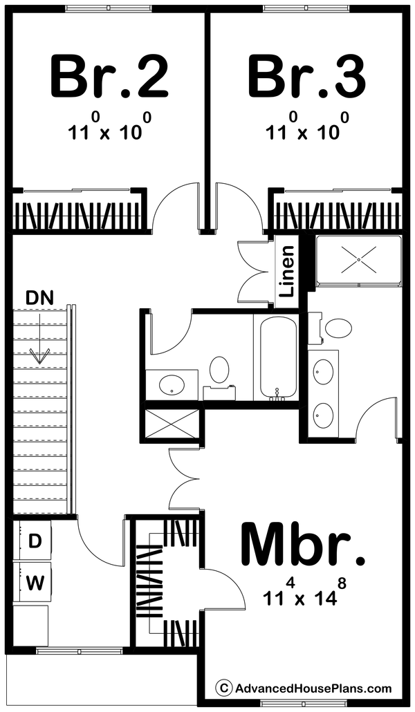 Dream House Plan - Farmhouse Floor Plan - Upper Floor Plan #455-236