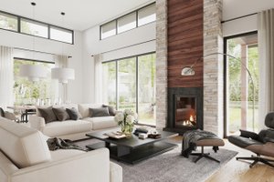 Interior - Family Room for Prairie House Plan #924-21 - 3 bed, 2.5 bath