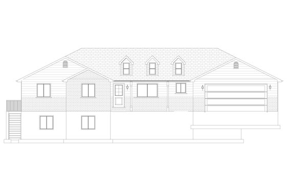 Exterior - Front Elevation 6 for Traditional House Plan #1060-63 - 3 bed, 2.5 bath