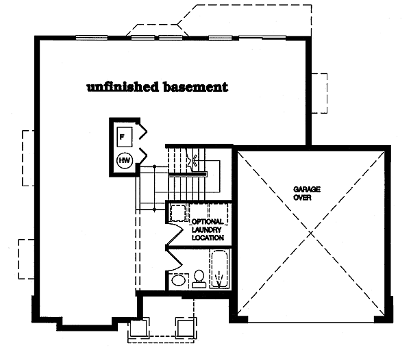 Traditional Floor Plan - Lower Floor Plan #47-351