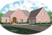 European Style House Plan - 3 Beds 2 Baths 2358 Sq/Ft Plan #81-1198 