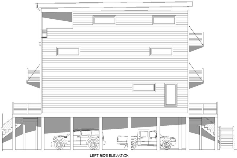 House Design - Exterior - Other Elevation for Beach House Plan #932-1001 - 3 bed, 3.5 bath
