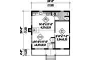 Cabin Style House Plan - 1 Beds 1 Baths 576 Sq/Ft Plan #25-4408 