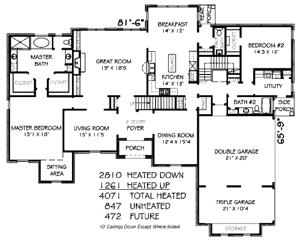 European Floor Plan - Main Floor Plan #424-218