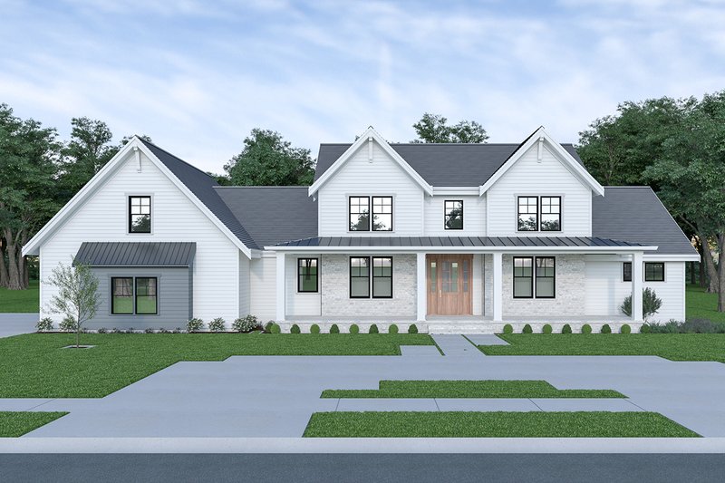 Home Plan - Farmhouse Exterior - Front Elevation Plan #1070-55