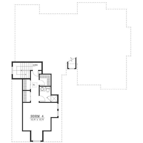 Cottage Floor Plan - Upper Floor Plan #105-201