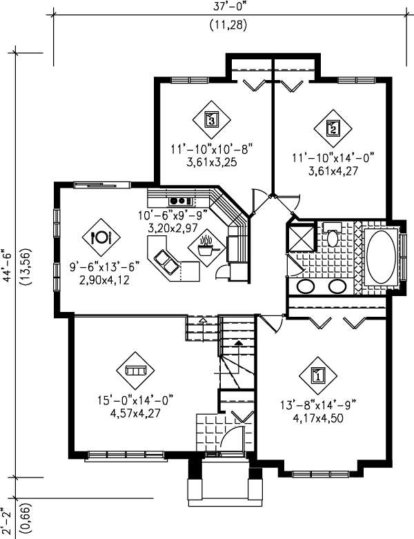 Ranch Floor Plan - Main Floor Plan #25-1233