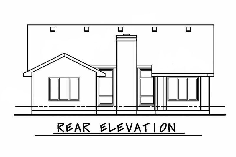 Dream House Plan - Exterior - Rear Elevation for Traditional House Plan #20-109 - 3 bed, 2 bath