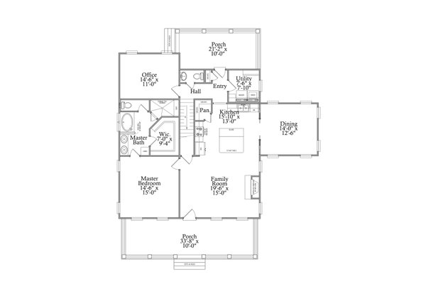 Traditional Floor Plan - Main Floor Plan #69-426