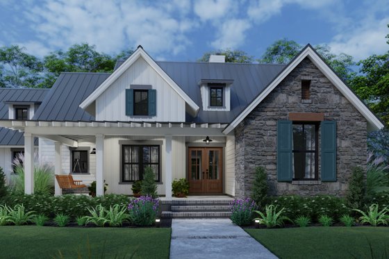 Exterior - Other Elevation 1 for Farmhouse House Plan #120-270 - 3 bed, 2.5 bath