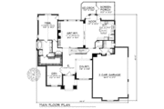 European Style House Plan - 4 Beds 3.5 Baths 3040 Sq/Ft Plan #70-478 