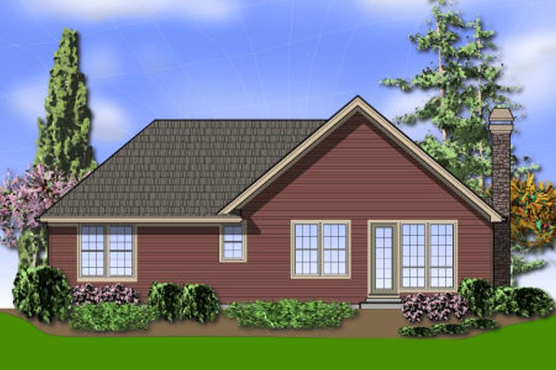 Home Plan - Exterior - Rear Elevation for Cottage House Plan #48-278 - 3 bed, 2 bath