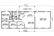 Adobe / Southwestern Style House Plan - 4 Beds 2 Baths 2048 Sq/Ft Plan #1-1408 