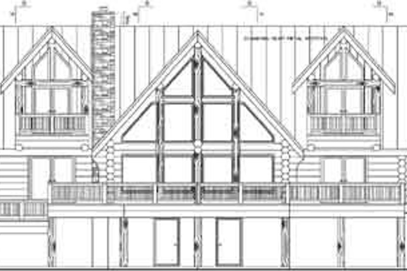 Dream House Plan - Exterior - Rear Elevation 3 for Log House Plan #117-102 - 3 bed, 2 bath