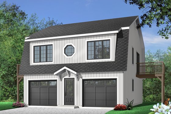 Exterior - Front Elevation 3 for Country House Plan #23-441 - 2 bed, 1.5 bath