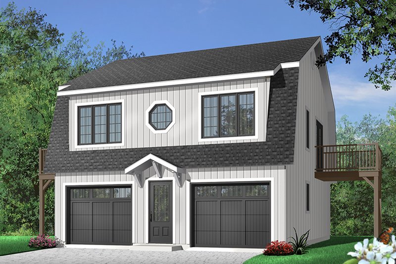 Dream House Plan - Exterior - Front Elevation 3 for Country House Plan #23-441 - 2 bed, 1.5 bath