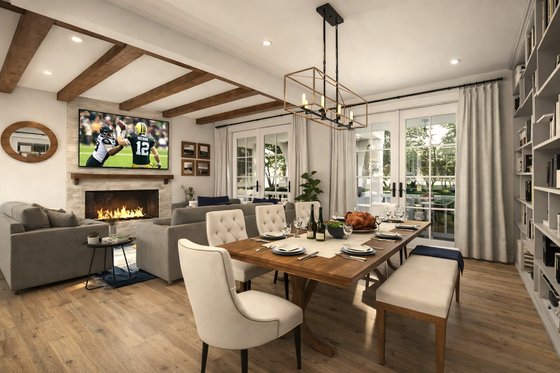 Interior - Dining Room for Ranch House Plan #928-358 - 4 bed, 3 bath