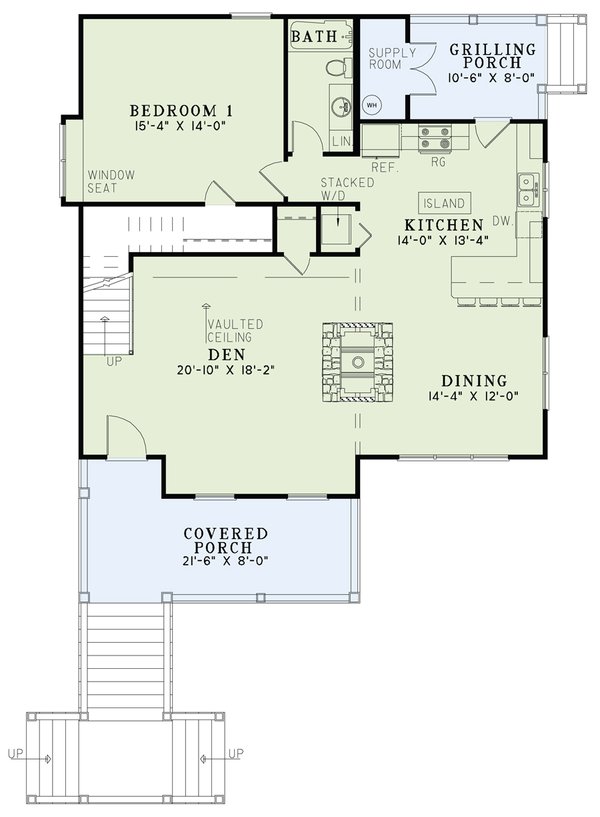 House Plan Design - Mediterranean Floor Plan - Main Floor Plan #17-3307