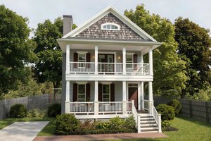 Dream House Plan - Craftsman Exterior - Front Elevation Plan #79-213