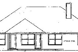 Exterior - Rear Elevation for Mediterranean House Plan #52-101 - 3 bed, 2 bath
