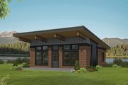 Contemporary Style House Plan - 1 Beds 1 Baths 832 Sq/Ft Plan #117-974 