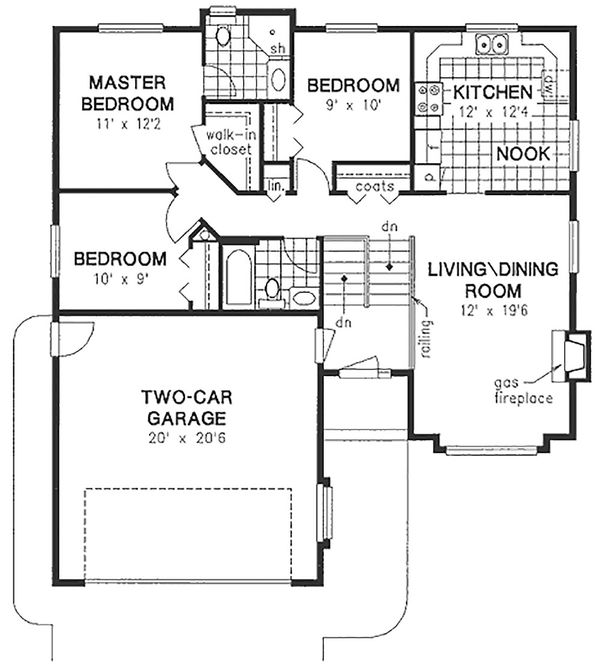 Architectural House Design - Traditional Floor Plan - Main Floor Plan #18-304