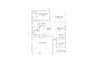 Floor Plan - Main Floor for Traditional House Plan #1098-15 - 5 bed, 3 bath