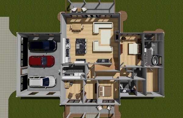 House Design - Farmhouse Floor Plan - Main Floor Plan #513-2260