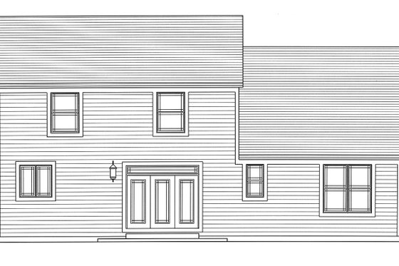 Exterior - Rear Elevation 1 for Craftsman House Plan #46-889 - 4 bed, 2.5 bath