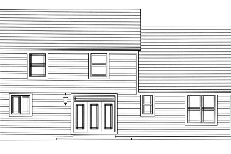 Home Plan - Exterior - Rear Elevation 1 for Craftsman House Plan #46-889 - 4 bed, 2.5 bath