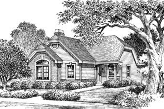 Exterior - Front Elevation 3 for Country House Plan #57-195 - 2 bed, 1 bath