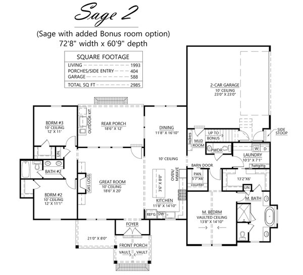 Farmhouse Floor Plan - Main Floor Plan #1074-78