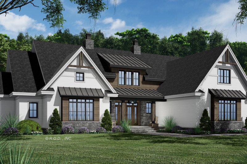Architectural House Design - Exterior - Front Elevation 5 for Farmhouse House Plan #51-1233 - 4 bed, 3.5 bath